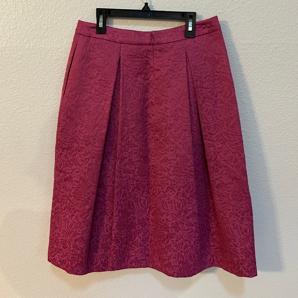 Chelsea28 Fuchsia Brocade A-Line Skirt - Picture 3 of 7